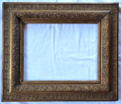 Gilded frame with fine embossed ornament