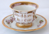 Cup and saucer, Crown of happiness for your days - Pirkenhammer, Fischer & Mieg