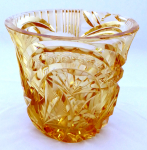Vase with deep cut art deco pattern