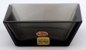 Small square bowl, smoked glass - Moser