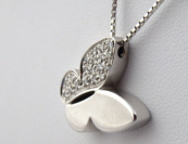 Pendant with butterfly and diamonds with chain - Salvini
