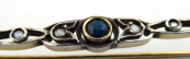 Brooch in gold and silver with diamond rosettes