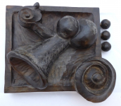 V. Dinda - Music, wooden relief