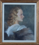 Portrait of a blonde with fur