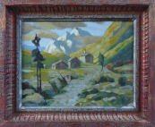 Mountain landscape with a church