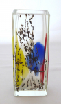 Vase with coloured spots and metal chips