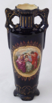 Cobalt vase with antique motif - Josef Strnact, Trnovany
