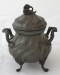 Small pewter sugar bowl with lid - Peltro Ambrosiano