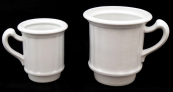 Large and smaller cup with strainer