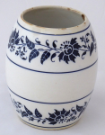Cask-shaped vessel with blue print - Rudolf Dittmar, Znojmo