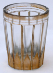 Small glass with arches and golden towers