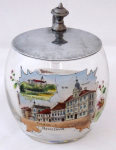 Glass tankard with Konopiste castle and Benesov town