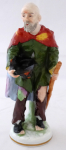 Coloured statuette of a beggar - Schwarza - Saalbahn