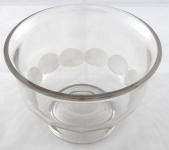 Large round bowl with cut lenses
