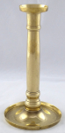 Taller brass candlestick with round bowl