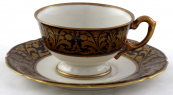 Mocca cup with golden scrolls - Langenthal, Switzerland