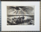 Alex Adolf Jelinek - Swimming horses