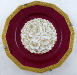 Decorative plate with golden flowers - Rosenthal, Maria