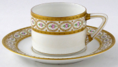 Art Nouveau mocca cup, gilded wreath - Epiag