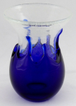 Vase with cobalt glass - Pavel Jezek, Skrdlovice