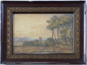 John Henry Bradley - Italian Landscape with Rider
