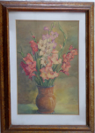 Large colourful bouquet of marigolds in a vase