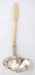 Biedermeier silver ladle with handle