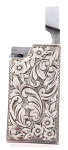 Silver engraved lighter with dedication