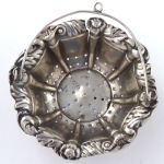 Silver tea strainer, with handle - Biedermeier
