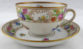 Coffee cup with flowers and cartouches - Schumann, Bavaria
