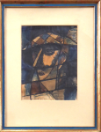 Cubist portrait of a clown