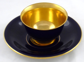 Cobalt gilt coffee cup - Carl Magnus Hutschenreuth