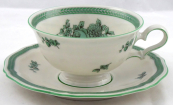 Coffee cup with green flowers - Rosenthal