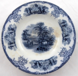 Plate with motifs of English manors - Brown-Westhead, Moore & Co. , Hanley