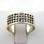 Silver ring with balls