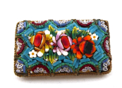 Brooch with coloured flowers - Venetian mosaic