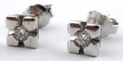 White gold earrings with diamonds