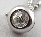 Solitaire diamond with chain - Unoaerre, Italy