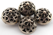 Brooch made of silver buttons 