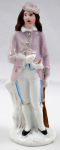 Porcelain statue of a hunter