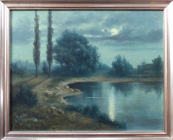 F. J. Dyck - Landscape on a Moonlit Night