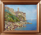 Joza Miks - Ancient town by the sea with church towers
