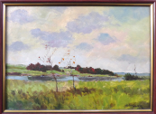 Lada Ehrlich - Landscape with a pair of rowan tree
