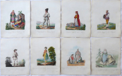Costumes de la Monarchie Autrichiene - 8 sheets