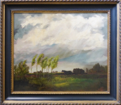 Rolin Viktor - Landscape before the storm with a carriage