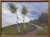 Marie Chodounska - Walking with birches before the storm