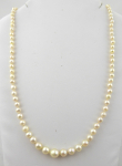 Necklace of sea pearls with a diameter of 3 to 7 mm