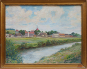 Uher Karel - Pohled na vesnici od řeky