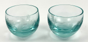 Moser, Culbuto - Dvě skleničky s rytinou