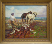 Jeřábek Eduard - Při orbě